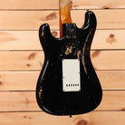 Fender Custom Shop 1960 Stratocaster heavy relic electric guitar aged black with white pickguard