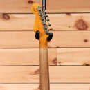Fender Custom Shop 1960 Stratocaster electric guitar heavy relic aged black over 3-color sunburst with maple neck