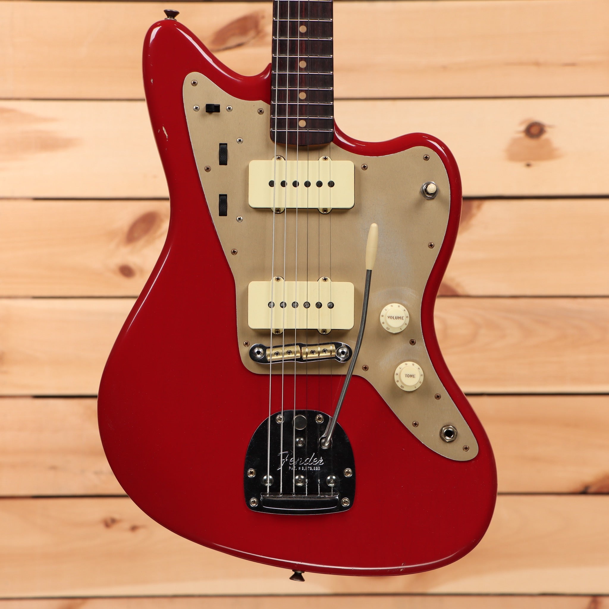 Fender Custom Shop 1959 Jazzmaster electric guitar Dakota Red with dual single-coil pickups and tremolo bridge