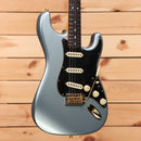 Fender Custom Shop Limited 1965 DualMag Stratocaster electric guitar Aged Ice Blue Metallic with gold hardware and single-coil pickups