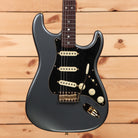 Fender Custom Shop Limited 1965 Dual Mag Stratocaster Journeyman Relic electric guitar Faded Aged Charcoal Frost Metallic with single-coil pickups