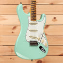 Fender Custom Shop Postmodern Stratocaster Journeyman Relic Aged Surf Green electric guitar with single-coil pickups