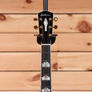 Eastman AC630 acoustic guitar natural finish with abalone inlays and gold tuning machines