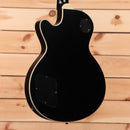 Eastman SB57-N semi-hollow body electric guitar black finish with cream binding and f-hole