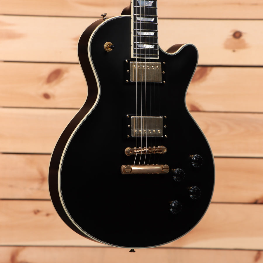 Eastman SB57-N semi-hollow electric guitar black finish with dual humbucker pickups and gold hardware