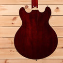 Eastman T184MX semi-hollow electric guitar classic red finish with maple neck binding