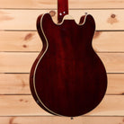 Eastman T184MX semi-hollow electric guitar classic red finish with f-holes and maple binding