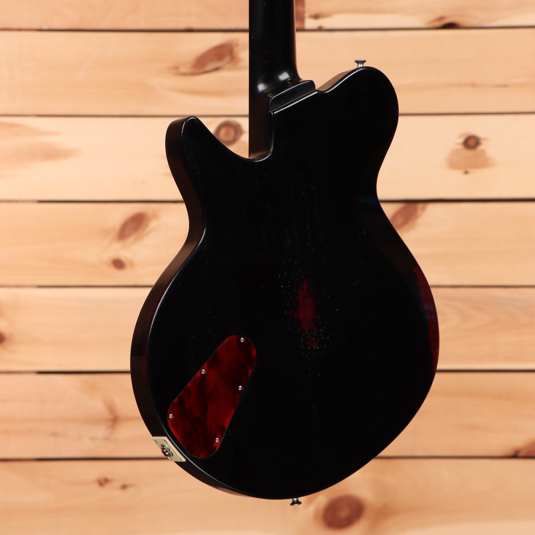 Eastman Juliet VBB semi-hollow body electric guitar Antique Black Varnish with red pickguard