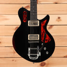 Eastman Juliet VBB semi-hollow electric guitar antique black varnish with red pickguard and dual humbuckers