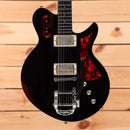 Eastman Juliet VBB semi-hollow electric guitar Antique Black Varnish with dual humbucker pickups