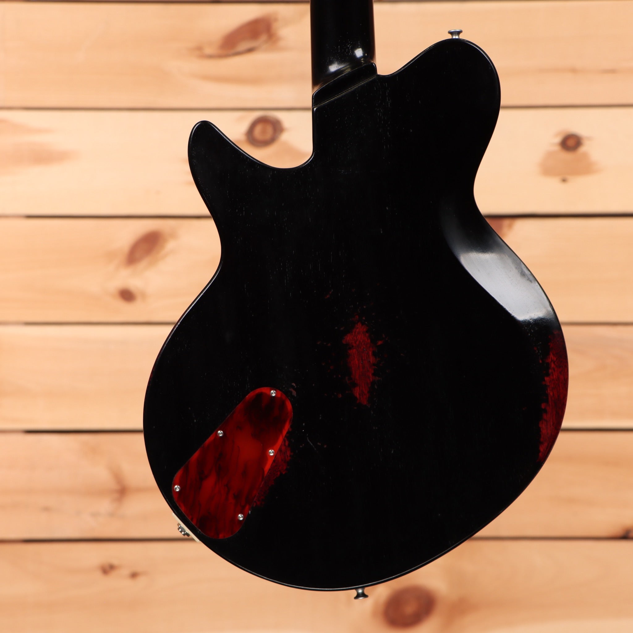 Eastman Juliet VBB semi-hollow body electric guitar antique black varnish with red pickguard