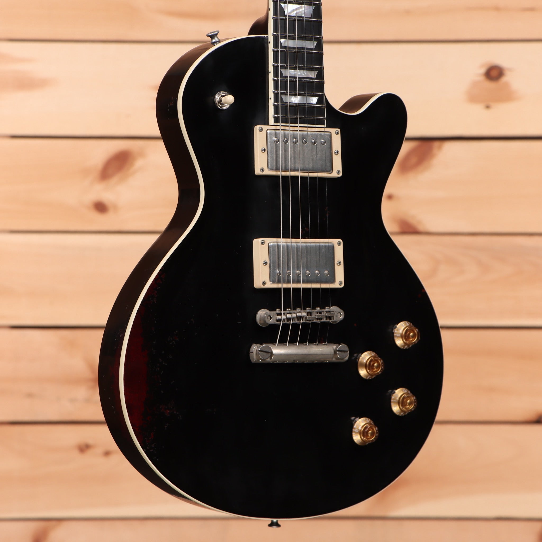 Eastman SB59-V semi-hollow body electric guitar black finish with dual humbucker pickups and gold hardware