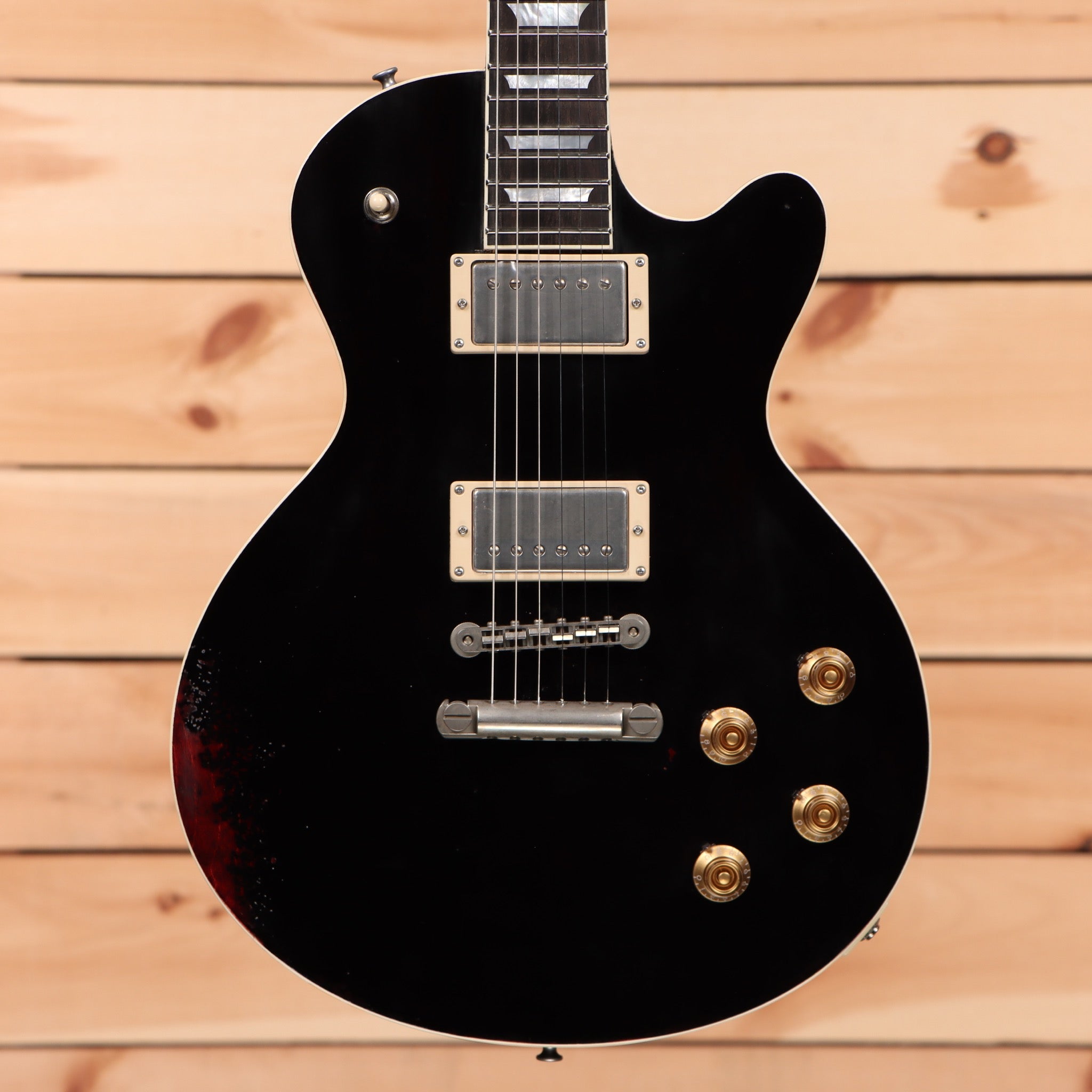 Eastman SB59-V semi-hollow electric guitar black finish with dual humbuckers and gold hardware
