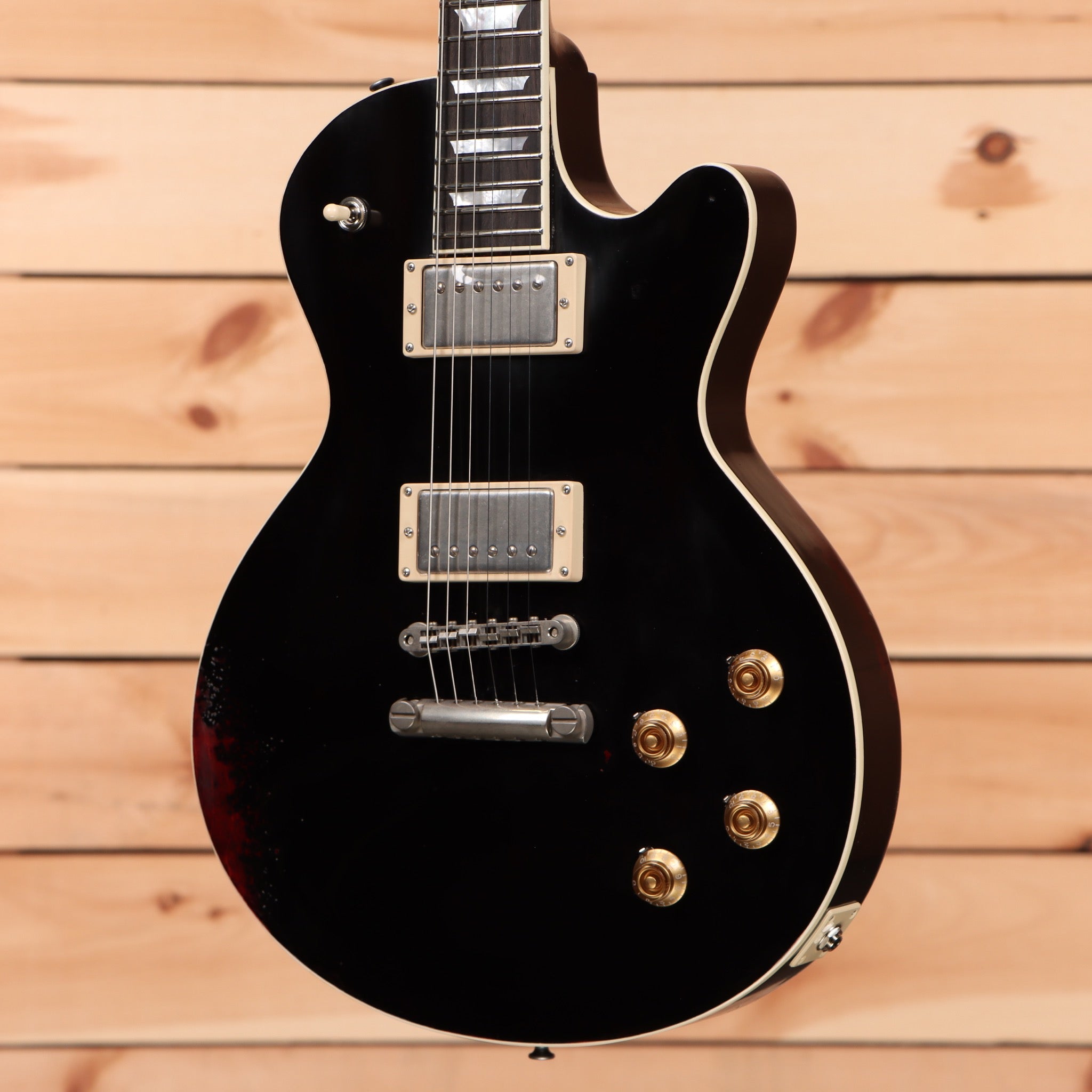 Eastman SB59-V semi-hollow electric guitar black finish with dual humbucker pickups and gold hardware