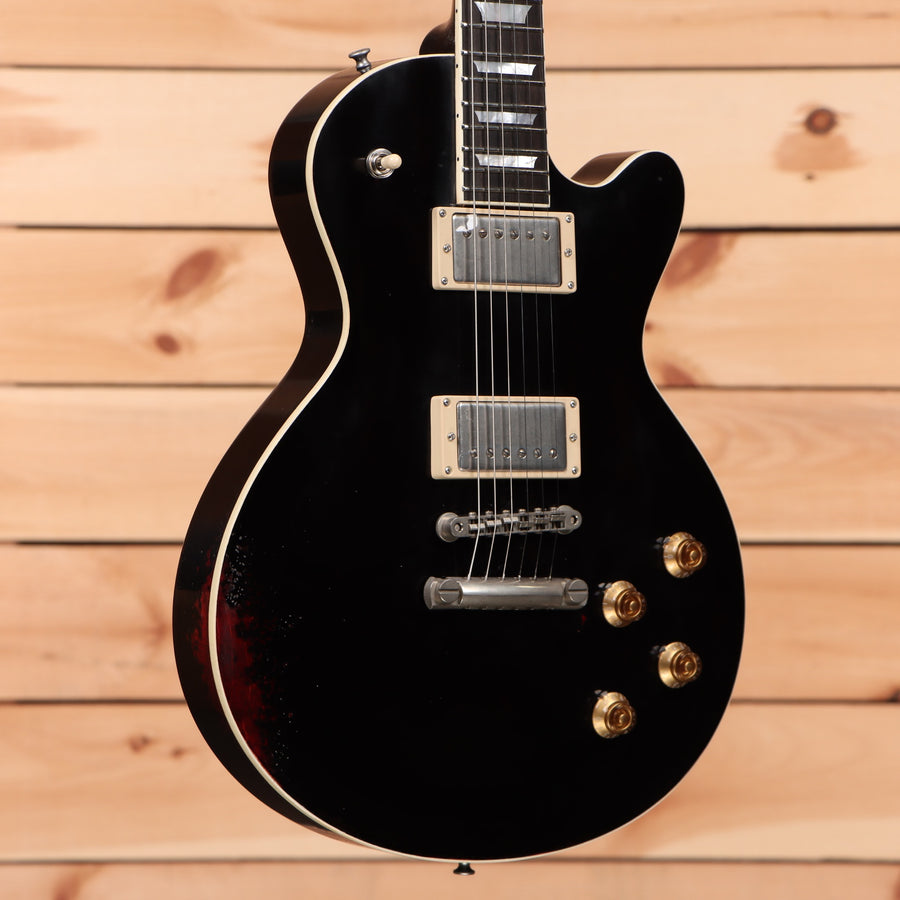 Eastman SB59-V semi-hollow body electric guitar black finish with dual humbucker pickups and gold tuning machines