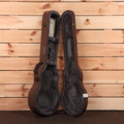 Eastman SB59-V semi-hollow electric guitar case brown leather with black plush interior