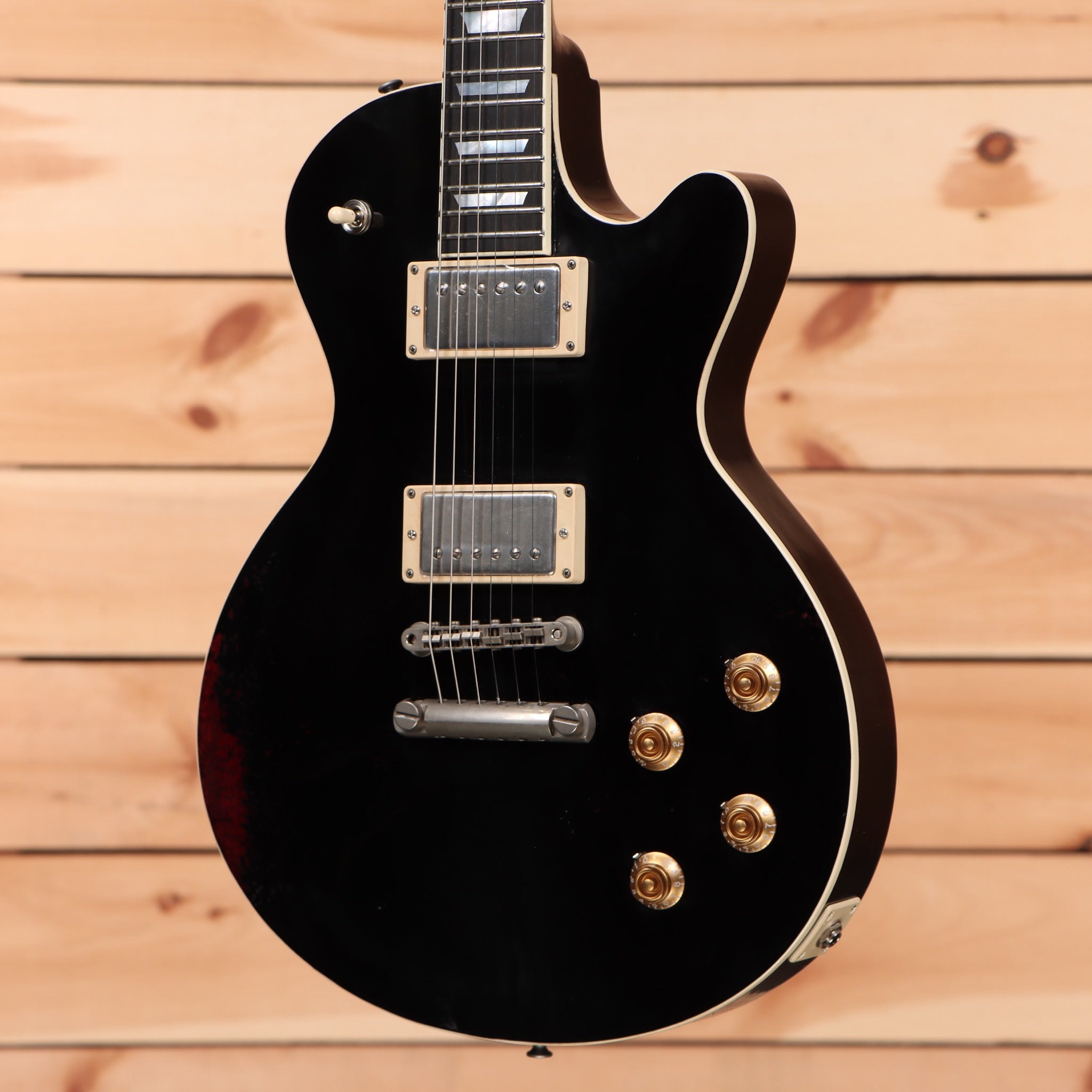 Eastman SB59-V semi-hollow electric guitar black finish with dual humbucker pickups and gold hardware