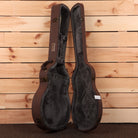 Eastman T64-V antique goldburst semi-hollow electric guitar with brown leather case and black velvet interior