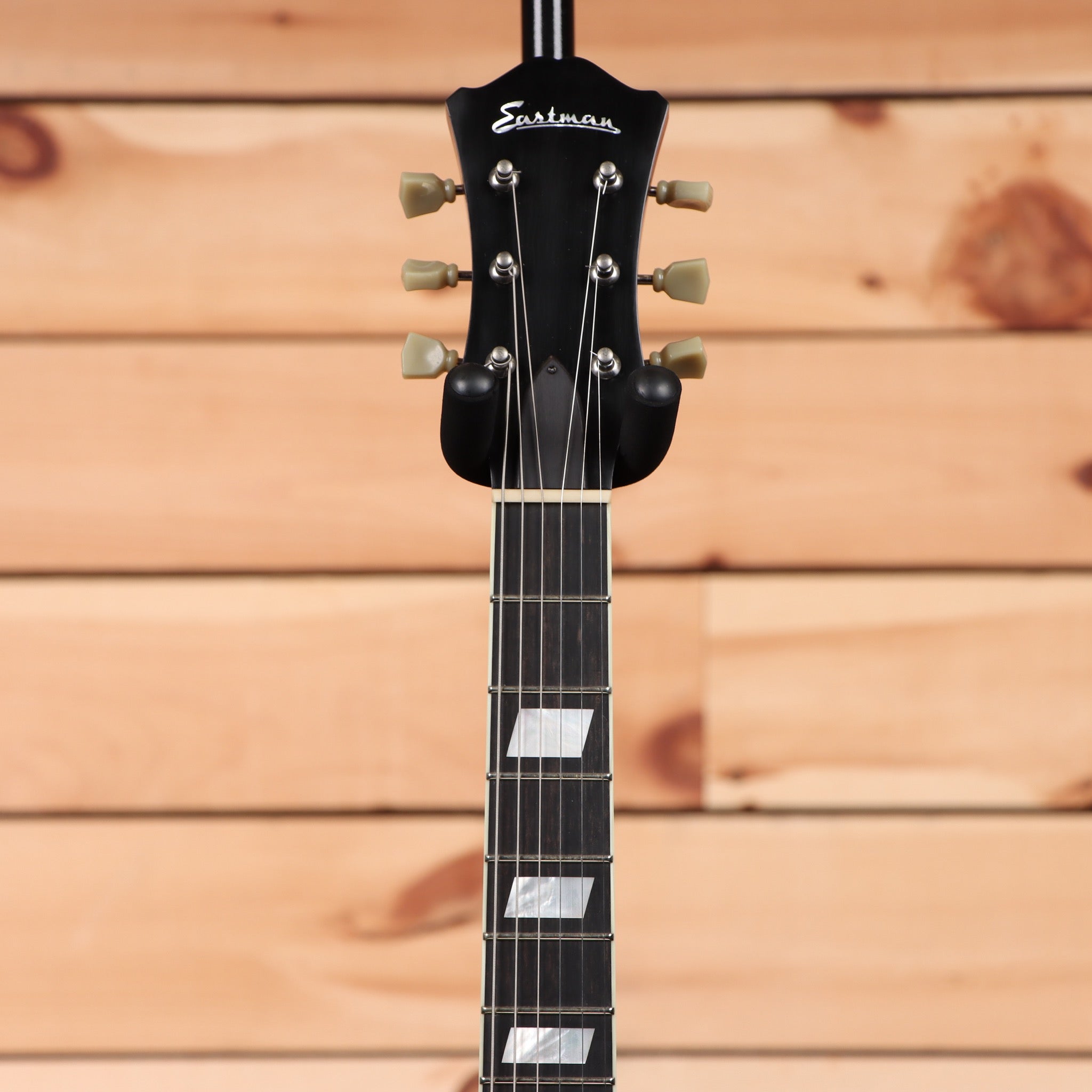 Eastman T64-V semi-hollow body electric guitar antique goldburst finish with dual humbuckers