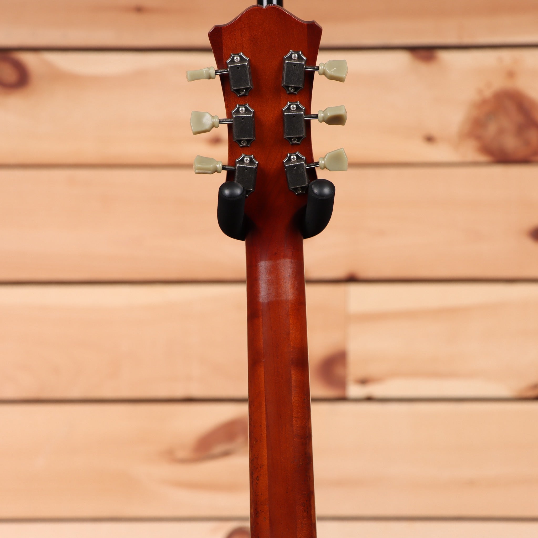 Eastman T64-V antique goldburst semi-hollow electric guitar with dual humbuckers and black block inlays