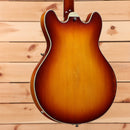 Eastman T64VT semi-hollow electric guitar antique goldburst with white binding and f-holes
