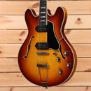 Eastman T64VT semi-hollow electric guitar antique goldburst with dual humbuckers and f-holes