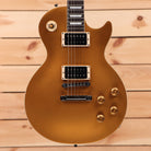 Gibson Slash Victoria Les Paul Standard Goldtop electric guitar with dual humbucker pickups and gold hardware