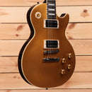 Gibson Slash Victoria Les Paul Standard Goldtop electric guitar with dual humbucker pickups and gold hardware