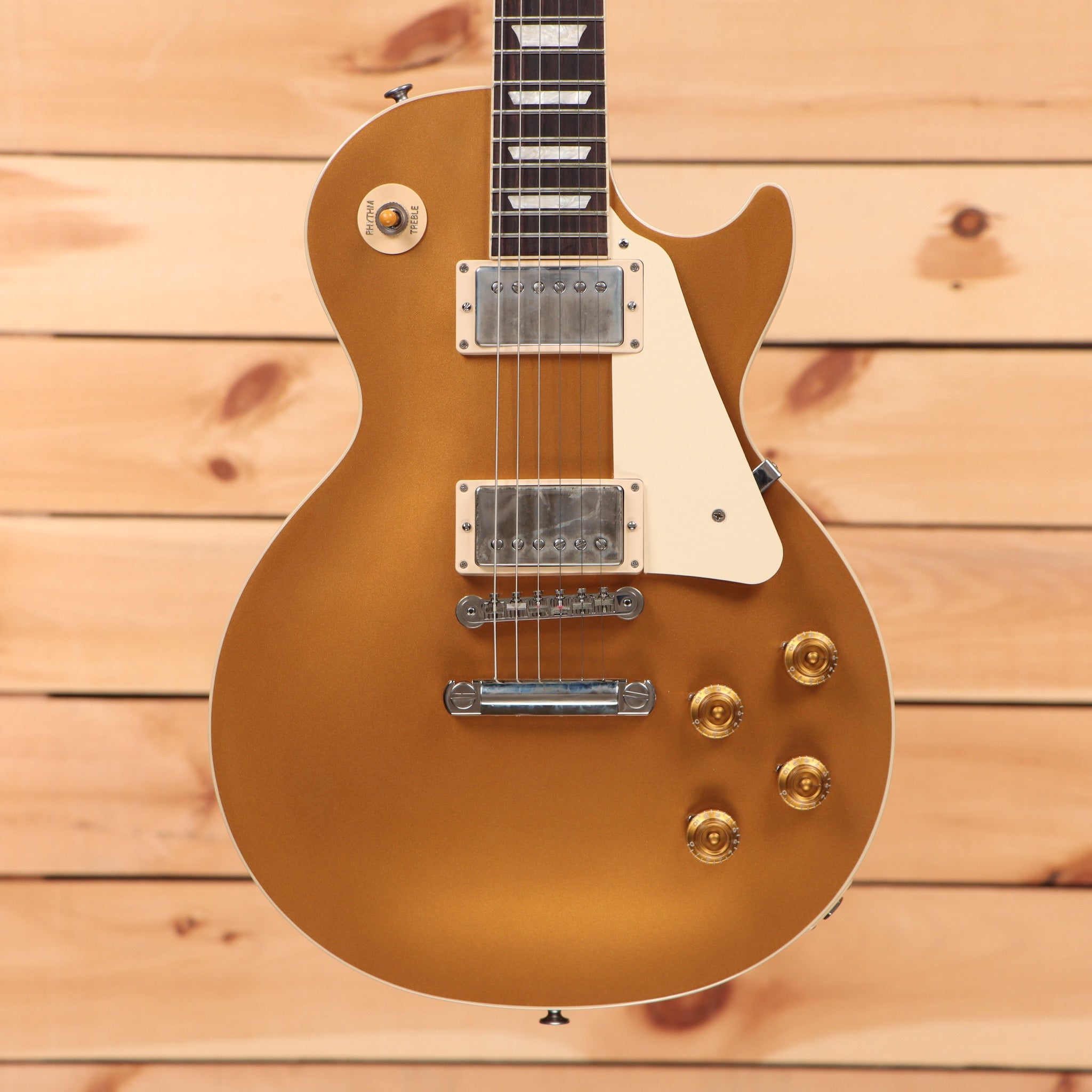 Gibson Les Paul Standard 50s electric guitar Gold Top with dual humbucker pickups and gold hardware