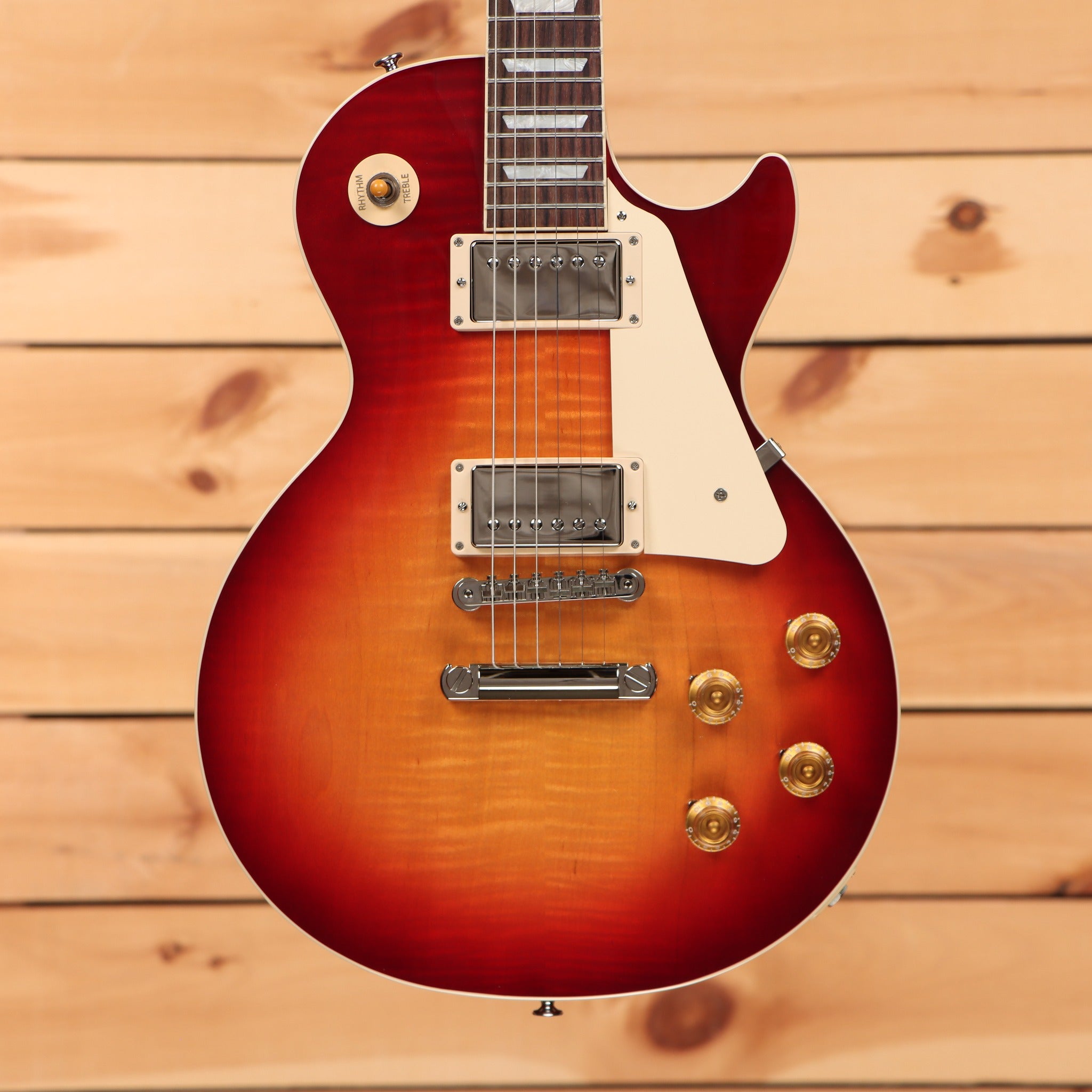 Gibson Les Paul Standard 50s electric guitar Heritage Cherry Sunburst with flamed maple top and gold knobs