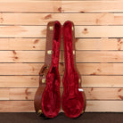 Gibson Les Paul Standard 50s Figured Top electric guitar Tobacco Burst with gold hardware and red velvet-lined case