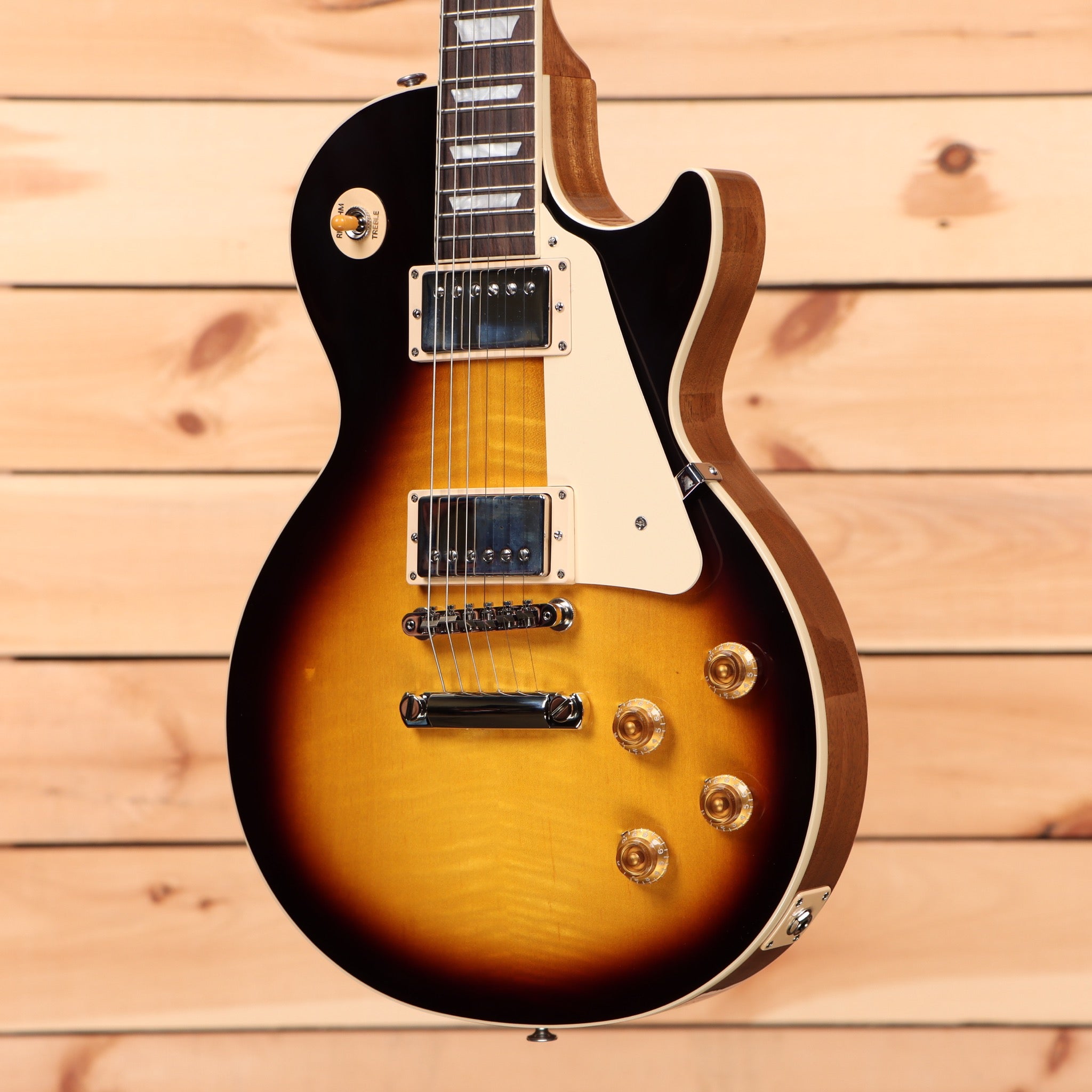 Gibson Les Paul Standard 50s Figured Top electric guitar Tobacco Burst with dual humbuckers