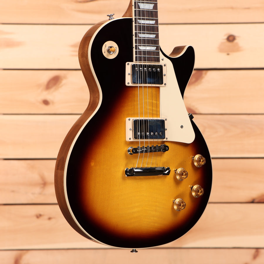 Gibson Les Paul Standard 50s Figured Top electric guitar Tobacco Burst with dual humbucker pickups