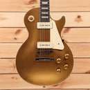 Gibson Les Paul Standard 50s P-90 electric guitar Goldtop finish with dual P-90 pickups and gold hardware