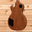 Gibson Les Paul Standard 50s P-90 Goldtop electric guitar back view showing mahogany body with black control cavity covers