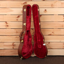 Gibson Les Paul Standard 50s P-90 Goldtop hardshell guitar case brown exterior red plush interior gold hardware latches