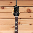 Gibson Les Paul Standard 50s P-90 Goldtop electric guitar headstock with rosewood fretboard and trapezoid inlays