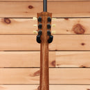 Gibson Les Paul Standard 50s P-90 Goldtop electric guitar back of mahogany neck and headstock with cream tuner buttons
