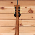 Gibson Les Paul Standard 50s P-90 Goldtop electric guitar back of mahogany neck and headstock with cream tuner buttons