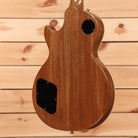Gibson Les Paul Standard 50s P-90 Goldtop electric guitar back view showing mahogany body with black control cavity cover
