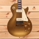 Gibson Les Paul Standard 50s P-90 electric guitar Goldtop finish with dual P-90 pickups and gold hardware
