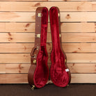 Gibson Les Paul Standard 50s P-90 Goldtop hardshell case brown exterior red velvet interior gold hardware latches