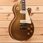 Gibson Les Paul Standard 50s P-90 electric guitar Goldtop finish with dual P-90 pickups and cream binding