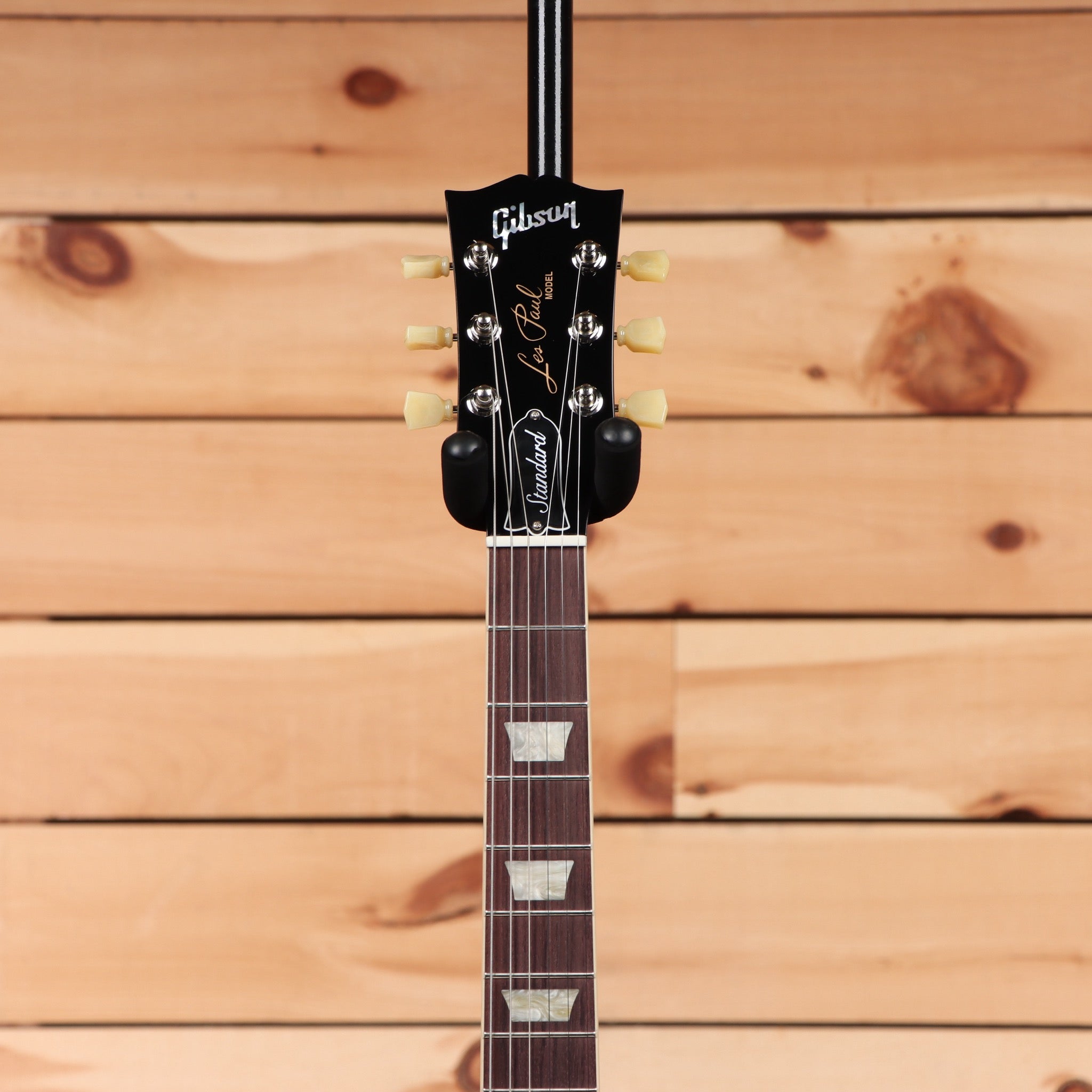 Gibson Les Paul Standard 50s P-90 Goldtop electric guitar rosewood fretboard with trapezoid inlays and cream tuners