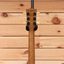 Gibson Les Paul Standard 50s P-90 Goldtop electric guitar headstock back showing mahogany neck and cream tuner buttons