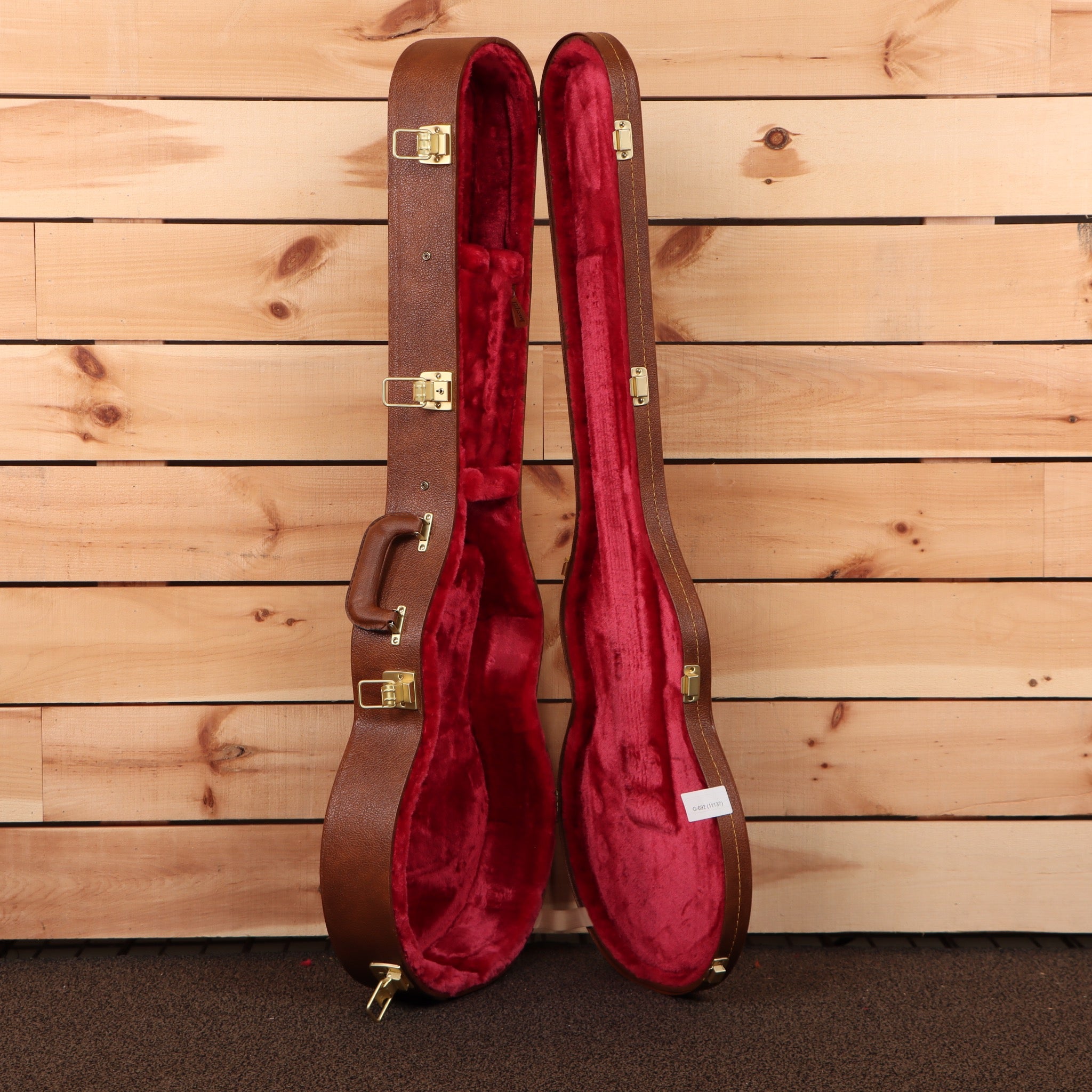 Gibson Les Paul Standard 50s P90 electric guitar Tobacco Burst with P90 pickups and brown leather case
