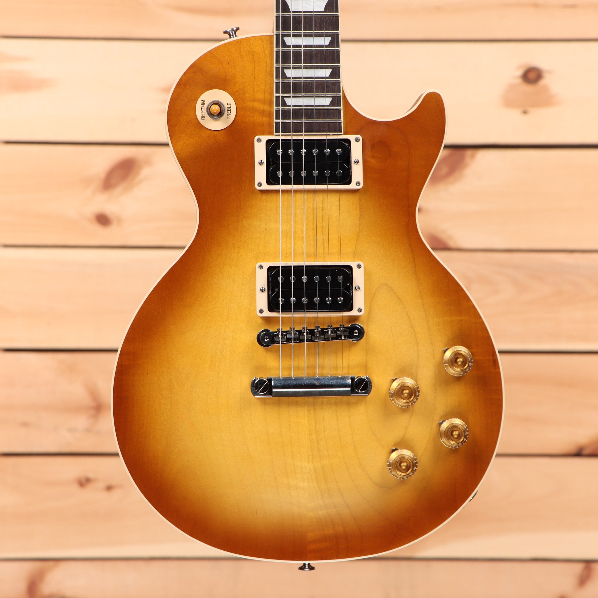 Gibson Les Paul Standard 50s Faded electric guitar Vintage Honey Burst with dual humbucker pickups