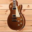 Gibson Les Paul 70s Deluxe electric guitar Gold Top with dual humbucker pickups and cream binding