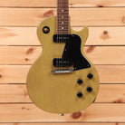 Gibson Les Paul Special TV Yellow electric guitar with P90 pickups and black pickguard