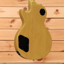 Gibson Les Paul Special electric guitar TV Yellow finish showing mahogany back with black control cavity cover